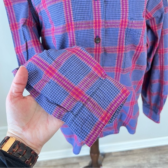 Patagonia Vintage Plaid Checkered Button Down - Purple & Pink - Picture 4 of 7